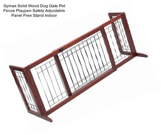 Gymax Solid Wood Dog Gate Pet Fence Playpen Safety Adjustable Panel Free Stand Indoor