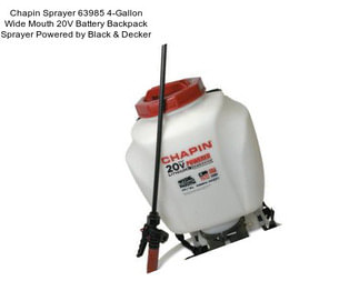 Chapin Sprayer 63985 4-Gallon Wide Mouth 20V Battery Backpack Sprayer Powered by Black & Decker