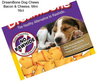 DreamBone Dog Chews Bacon & Cheese, Mini 16ct