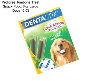 Pedigree Jumbone Treat Snack Food, For Large Dogs, 6 Ct