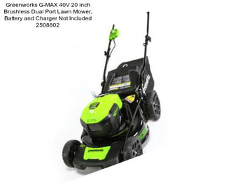 Greenworks G-MAX 40V 20 inch Brushless Dual Port Lawn Mower, Battery and Charger Not Included 2508802