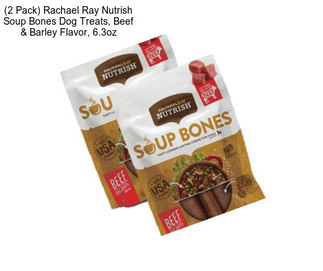 (2 Pack) Rachael Ray Nutrish Soup Bones Dog Treats, Beef & Barley Flavor, 6.3oz