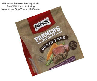 Milk-Bone Farmer\'s Medley Grain Free With Lamb & Spring Vegetables Dog Treats, 12-Ounce