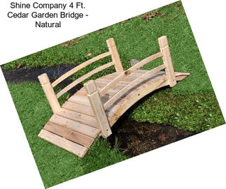 Shine Company 4 Ft. Cedar Garden Bridge - Natural