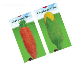 CENTRAL - SUPER PET/PETs INTL KT CHEW TOY JMBO CRISPY GARDEN