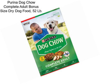 Purina Dog Chow Complete Adult Bonus Size Dry Dog Food, 52 Lb.