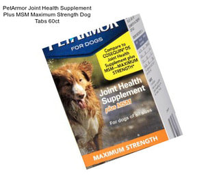 PetArmor Joint Health Supplement Plus MSM Maximum Strength Dog Tabs 60ct