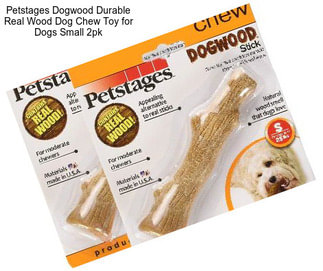 Petstages Dogwood Durable Real Wood Dog Chew Toy for Dogs Small 2pk