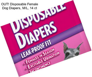 OUT! Disposable Female Dog Diapers, M/L, 14 ct