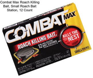 Combat Max Roach Killing Bait, Small Roach Bait Station, 12 Count