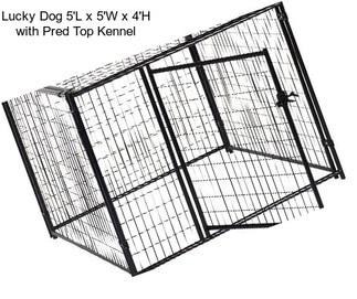 Lucky Dog 5\'L x 5\'W x 4\'H with Pred Top Kennel