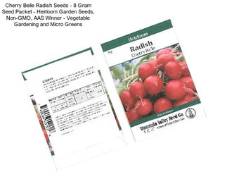 Cherry Belle Radish Seeds - 8 Gram Seed Packet - Heirloom Garden Seeds, Non-GMO, AAS Winner - Vegetable Gardening and Micro Greens