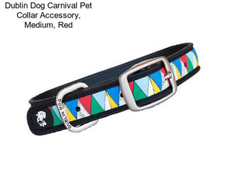 Dublin Dog Carnival Pet Collar Accessory, Medium, Red