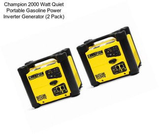 Champion 2000 Watt Quiet Portable Gasoline Power Inverter Generator (2 Pack)