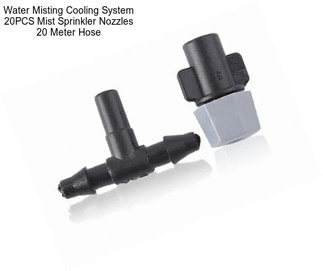 Water Misting Cooling System 20PCS Mist Sprinkler Nozzles 20 Meter Hose
