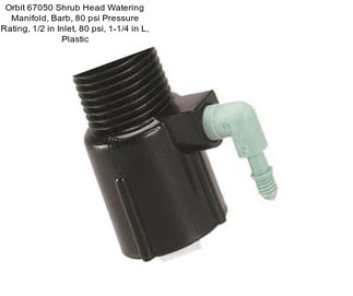 Orbit 67050 Shrub Head Watering Manifold, Barb, 80 psi Pressure Rating, 1/2 in Inlet, 80 psi, 1-1/4 in L, Plastic