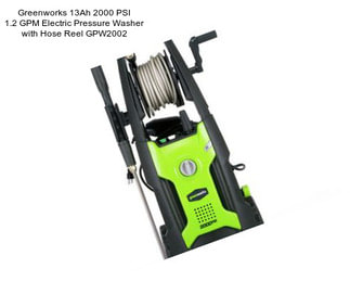 Greenworks 13Ah 2000 PSI 1.2 GPM Electric Pressure Washer with Hose Reel GPW2002