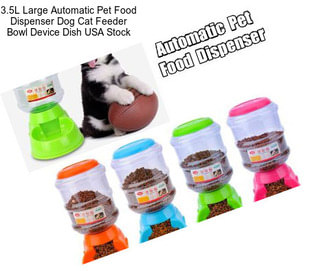 3.5L Large Automatic Pet Food Dispenser Dog Cat Feeder Bowl Device Dish USA Stock