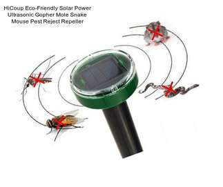 HiCoup Eco-Friendly Solar Power Ultrasonic Gopher Mole Snake Mouse Pest Reject Repeller