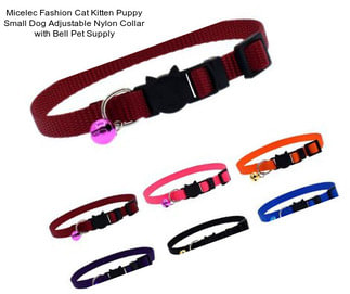 Micelec Fashion Cat Kitten Puppy Small Dog Adjustable Nylon Collar with Bell Pet Supply