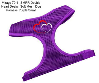 Mirage 70-11 SMPR Double Heart Design Soft Mesh Dog Harness Purple Small