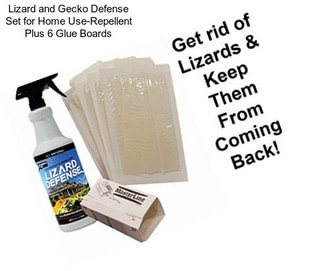 Lizard and Gecko Defense Set for Home Use-Repellent Plus 6 Glue Boards