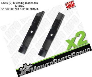 D656 (2) Mulching Blades fits Murray 38\