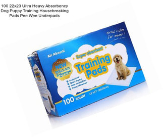 100 22x23 Ultra Heavy Absorbency Dog Puppy Training Housebreaking Pads Pee Wee Underpads