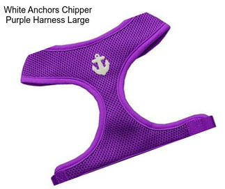 White Anchors Chipper Purple Harness Large