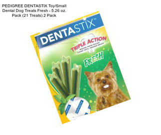 PEDIGREE DENTASTIX Toy/Small Dental Dog Treats Fresh - 5.26 oz. Pack (21 Treats) 2 Pack