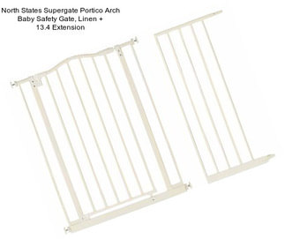 North States Supergate Portico Arch Baby Safety Gate, Linen + 13.4\