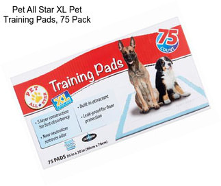 Pet All Star XL Pet Training Pads, 75 Pack