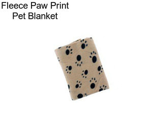 Fleece Paw Print Pet Blanket