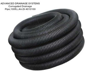 ADVANCED DRAINAGE SYSTEMS Corrugated Drainage Pipe,100ft.L,4in.Di 4010100