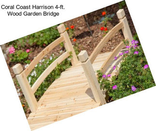 Coral Coast Harrison 4-ft. Wood Garden Bridge
