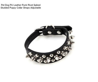 Pet Dog PU Leather Punk Rivet Spiked Studded Puppy Collar Straps Adjustable