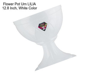 Flower Pot Urn LILIA 12.8 Inch, White Color