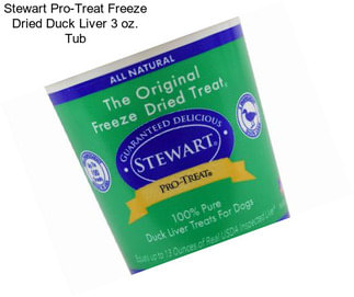 Stewart Pro-Treat Freeze Dried Duck Liver 3 oz. Tub