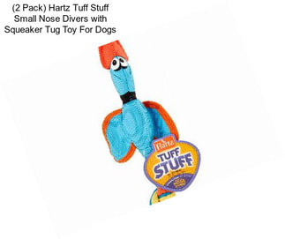 (2 Pack) Hartz Tuff Stuff Small Nose Divers with Squeaker Tug Toy For Dogs