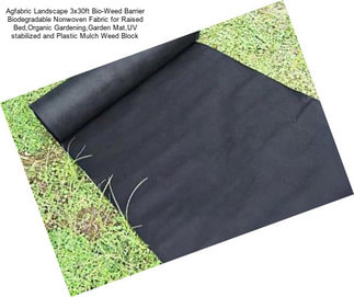 Agfabric Landscape 3x30ft Bio-Weed Barrier Biodegradable Nonwoven Fabric for Raised Bed,Organic Gardening,Garden Mat,UV stabilized and Plastic Mulch Weed Block