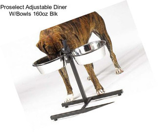 Proselect Adjustable Diner W/Bowls 160oz Blk