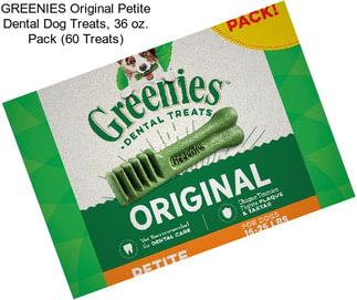 GREENIES Original Petite Dental Dog Treats, 36 oz. Pack (60 Treats)