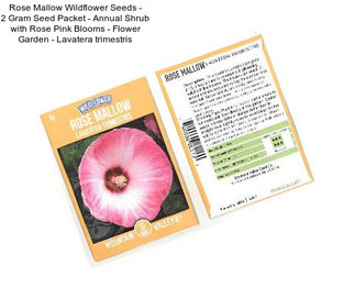 Rose Mallow Wildflower Seeds - 2 Gram Seed Packet - Annual Shrub with Rose Pink Blooms - Flower Garden - Lavatera trimestris