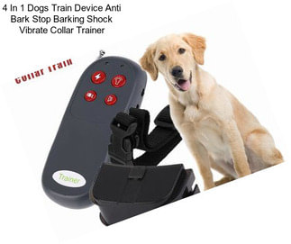 4 In 1 Dogs Train Device Anti Bark Stop Barking Shock Vibrate Collar Trainer