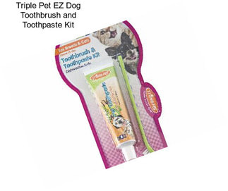 Triple Pet EZ Dog Toothbrush and Toothpaste Kit