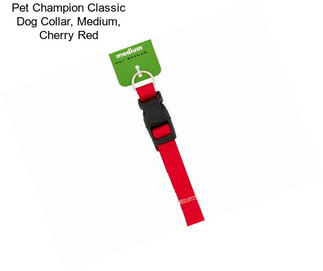 Pet Champion Classic Dog Collar, Medium, Cherry Red