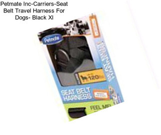 Petmate Inc-Carriers-Seat Belt Travel Harness For Dogs- Black Xl