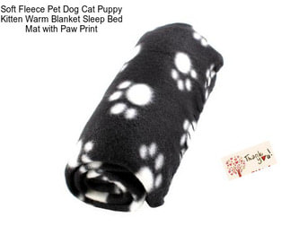 Soft Fleece Pet Dog Cat Puppy Kitten Warm Blanket Sleep Bed Mat with Paw Print