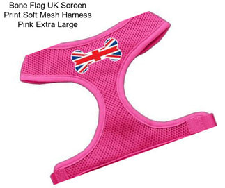 Bone Flag UK Screen Print Soft Mesh Harness Pink Extra Large