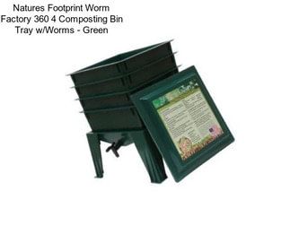 Natures Footprint Worm Factory 360 4 Composting Bin Tray w/Worms - Green